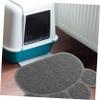 BESPORTBLE Paw-Shaped Cat Litter Mat, PVC Pet Cleaning Mat, Gray view 2