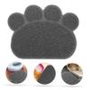 BESPORTBLE Paw-Shaped Cat Litter Mat, PVC Pet Cleaning Mat, Gray view 4