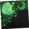 IWOWHERO 1-Sheet Glow-in-the-Dark Wall Stickers for Kids’ Rooms, Star and Animal Shapes view 2