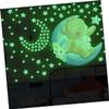 IWOWHERO 1-Sheet Glow-in-the-Dark Wall Stickers for Kids’ Rooms, Star and Animal Shapes view 3