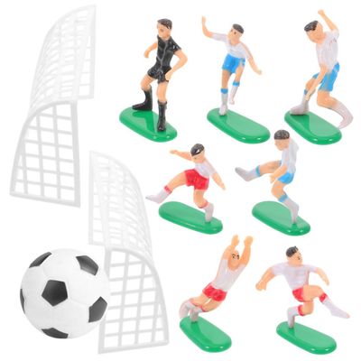MAGICLULU PVC Soccer Cake Decorations, Reusable Birthday Party Toppers for Soccer Fans