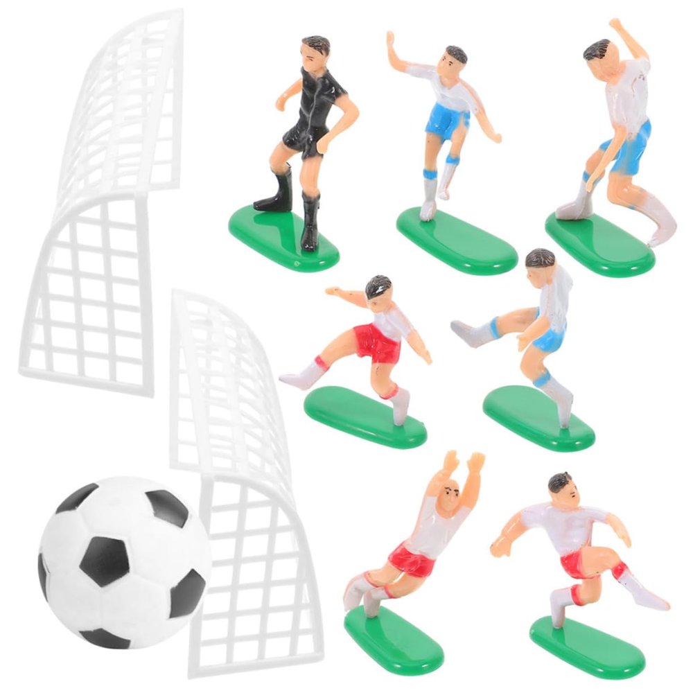 MAGICLULU PVC Soccer Cake Decorations, Reusable Birthday Party Toppers for Soccer Fans