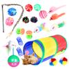 BUGUUYO 20-Piece Cat Toy Set for Indoor Cats, Interactive Tunnels, Balls and Toys for Exercise and Fun view 1