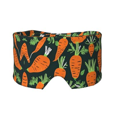 Happy Carrot Seamless Pattern Print Sleep Eye and Ear Protector Mask