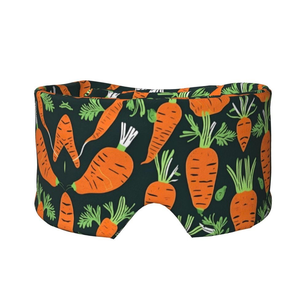 Happy Carrot Seamless Pattern Print Sleep Eye and Ear Protector Mask