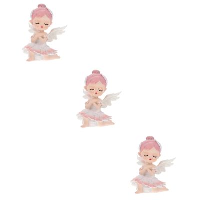 Alipis Set of 3 Ballet Girl Resin Cake Decorations