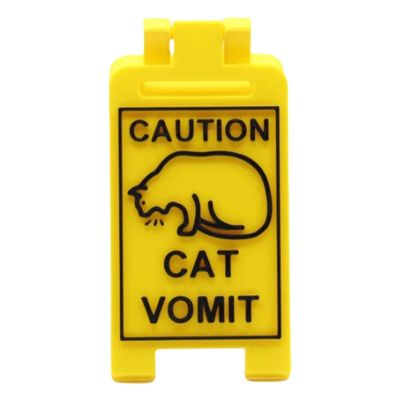 Cat Vomit Warning Sign