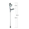 ERSINIAN Adult Forearm Crutches, Height-Adjustable Aluminum Crutch with Closed Cuff, Single Shaft, Journey view 2