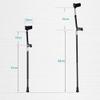 Adjustable Forearm Crutches with Closed Cuffs view 2
