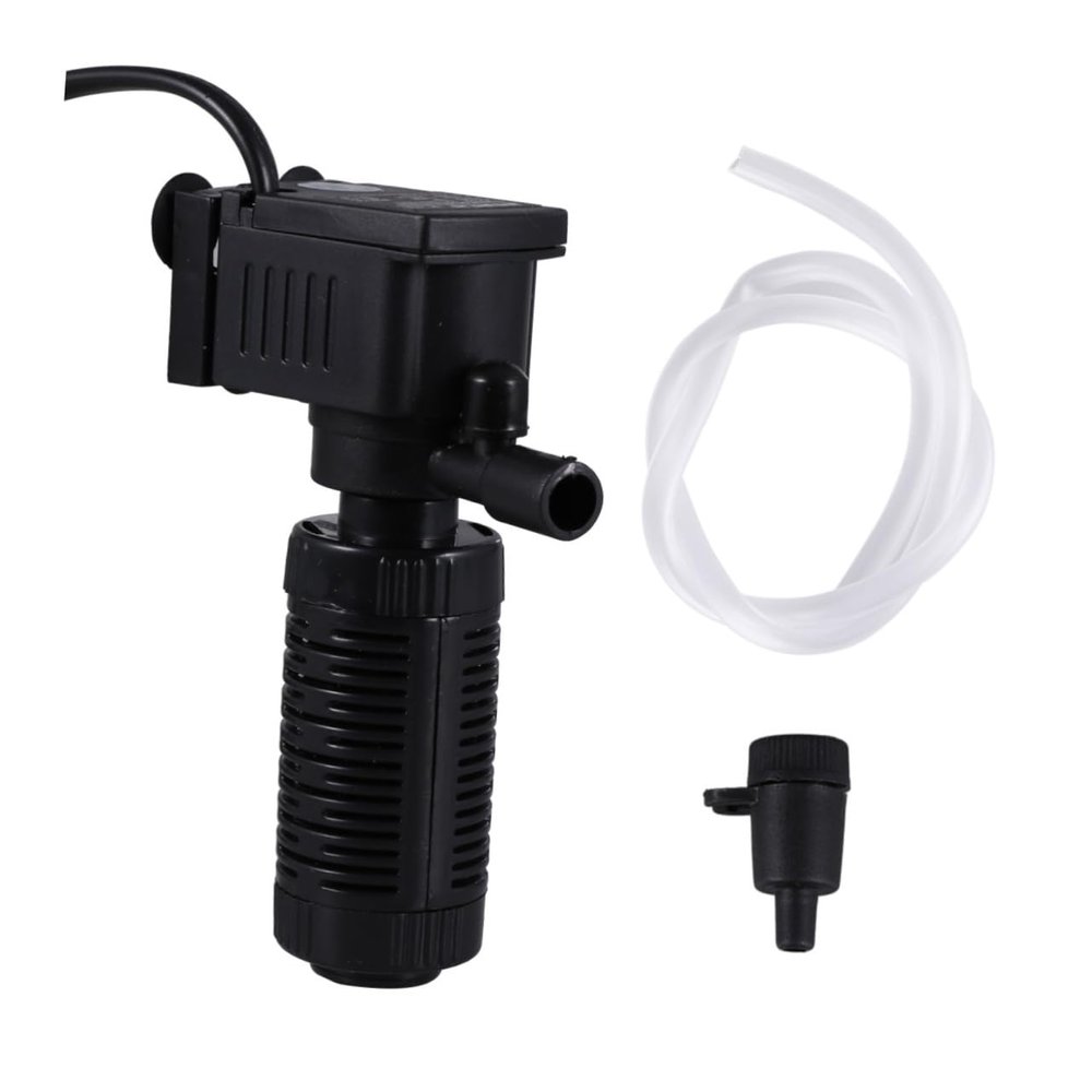 BUGUUYO 2W Mini Fish Tank Filter, Quiet and Effective Aquarium Cleaner with Integrated Oxygen Aerator