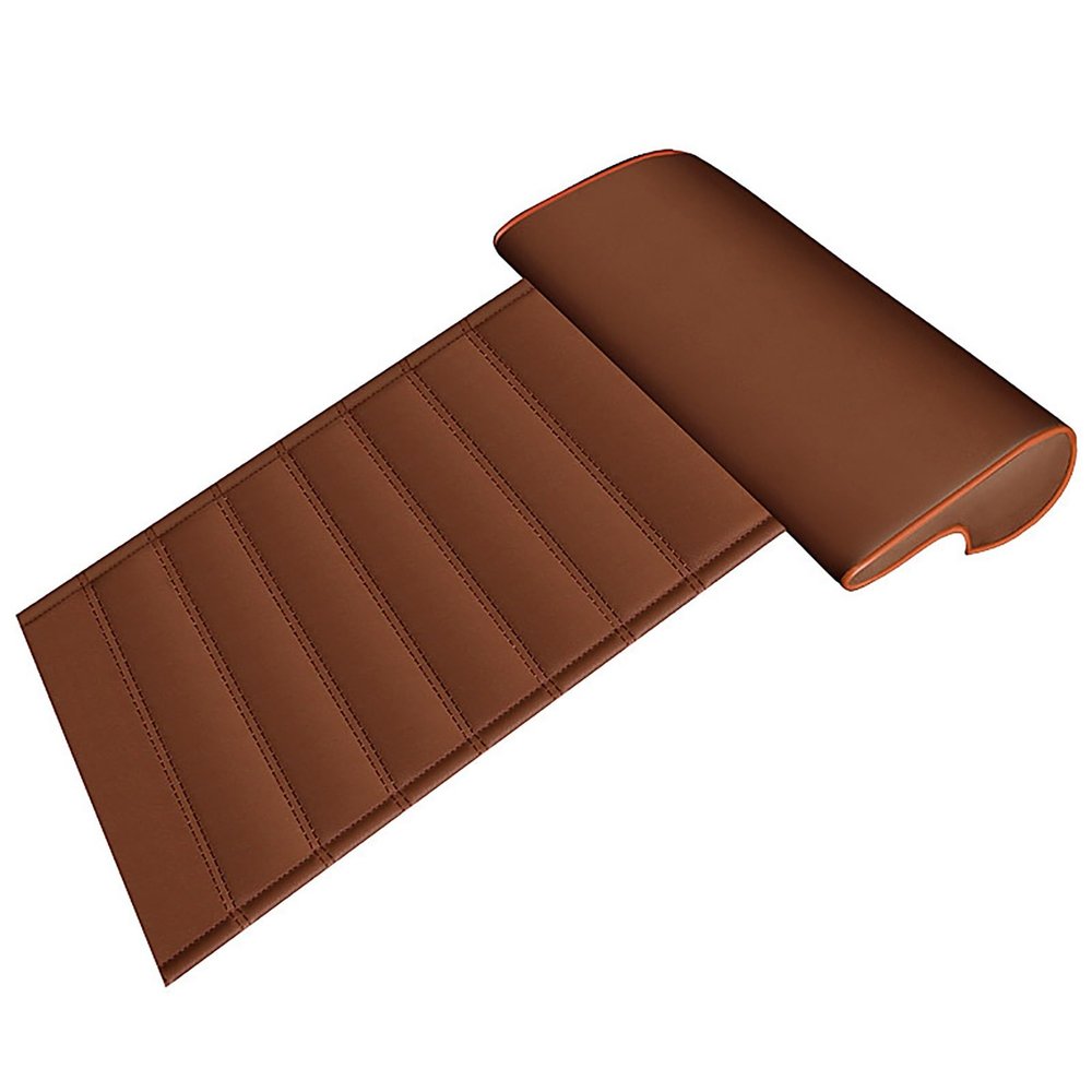 Car Seat Leg Support Extension Cushion, Leather, Coffee