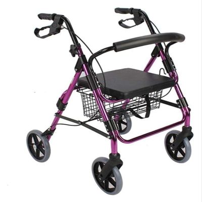 HEIDOUOZ Foldable Rollator, Narrow Aluminum Walker with Seat, Bag and Dual Brakes