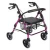 HEIDOUOZ Foldable Rollator, Narrow Aluminum Walker with Seat, Bag and Dual Brakes view 1