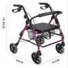 HEIDOUOZ Foldable Rollator, Narrow Aluminum Walker with Seat, Bag and Dual Brakes view 2