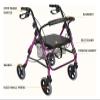 HEIDOUOZ Foldable Rollator, Narrow Aluminum Walker with Seat, Bag and Dual Brakes view 3