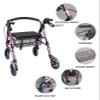 HEIDOUOZ Foldable Rollator, Narrow Aluminum Walker with Seat, Bag and Dual Brakes view 4