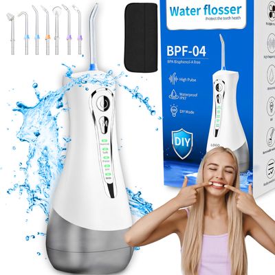 Retoo Cordless Water Flosser, 4 Modes, 7 Tips, 300 ml Tank, IPX7 Waterproof