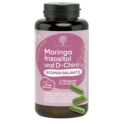 Women Balance PCOS Formula with Myo-Inositol, Organic Moringa, B12, B6 & Folic Acid – 90 Capsules