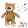 Squeaky Plush Cartoon Bear Dog Toy view 1