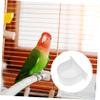 4-Pack Plastic Bird Feeder and Water Cups for Cages, White view 3