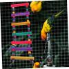 Wooden Climbing Ladder for Parrots with Perch view 3