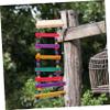 Wooden Climbing Ladder for Parrots with Perch view 4
