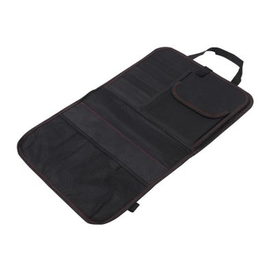 Car Backseat Organizer with Folding Table, Black Oxford Fabric