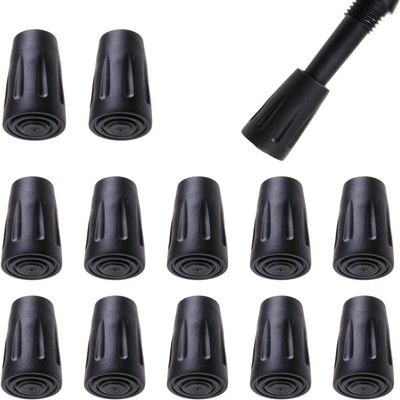 Zhenghebuy Walking Stick Rubber Tips, 12-Pack, 11 mm Hole