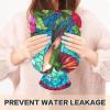 Green Bird 1-Liter Hot Water Bottle with Stained-Glass Pattern and Soft Cover view 4