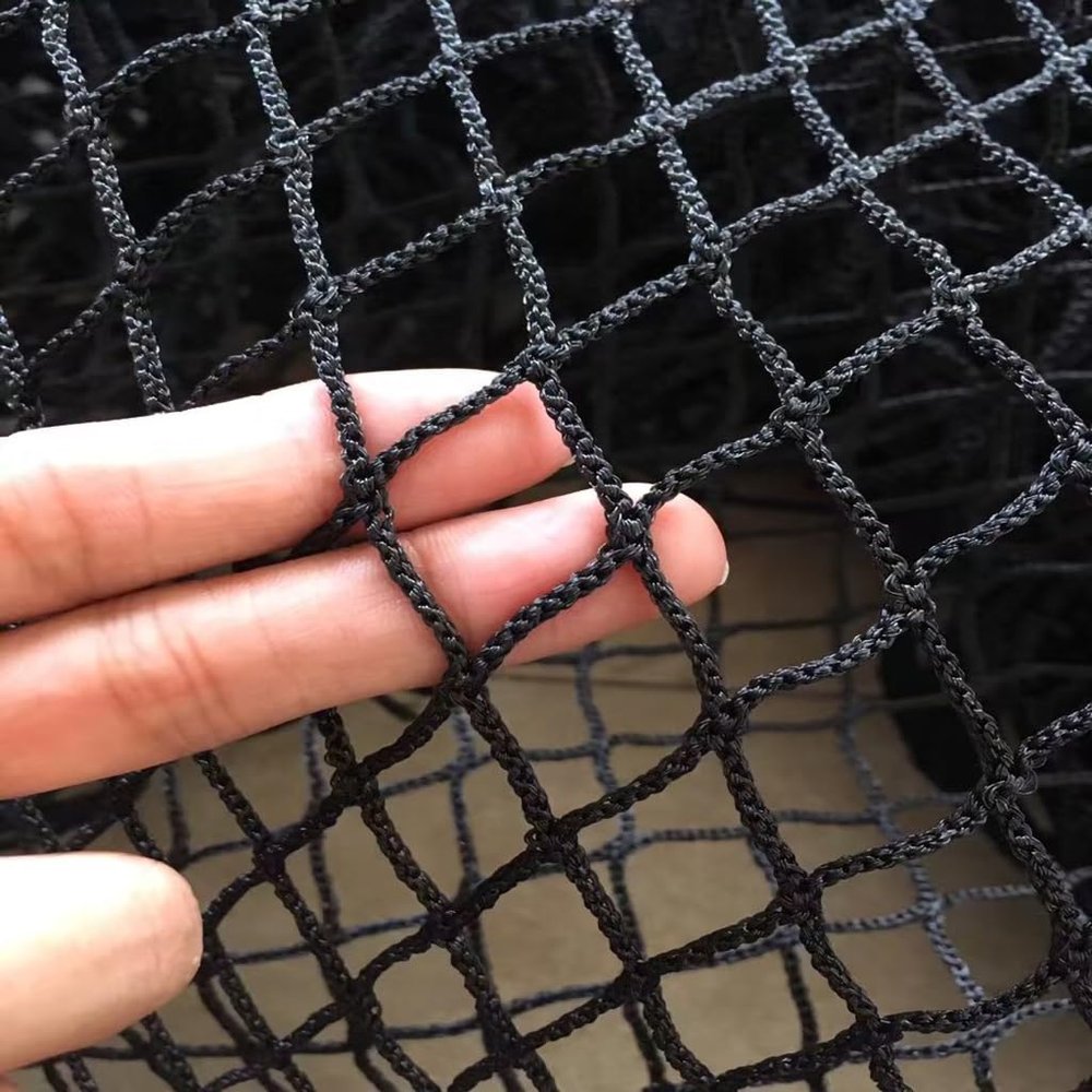 Safety Rope Net for Children, Pets and Balconies, 1 m x 7 m, Black