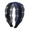 Beavorty 2-Piece Lace Headbands, Wide Non-Slip Headbands for Women and Girls, Black and Navy Blue view 1
