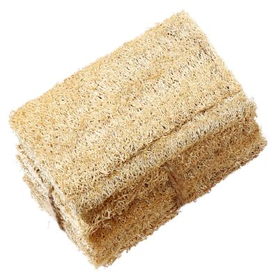 Cabilock 3-Pc. Natural Loofah Sponges for Dishwashing, Highly Absorbent and Quick-Drying, Green Khaki