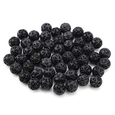 Akozon 36 mm Bio Balls for Aquarium Filters, 50-Pack with Cotton