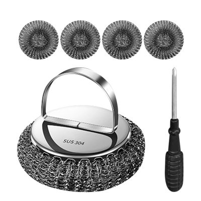 Thickened Steel Wool Scrubbers with Handle