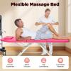 SABUIDDS Portable 3-Zone Folding Massage Table with 5 cm Padding and Headrest, Pink view 3
