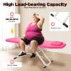 SABUIDDS Portable 3-Zone Folding Massage Table with 5 cm Padding and Headrest, Pink view 4