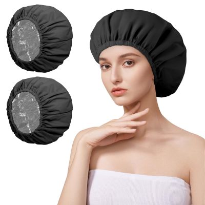 AOGOE 2-Pack Waterproof Shower and Heat Caps for Hair Care