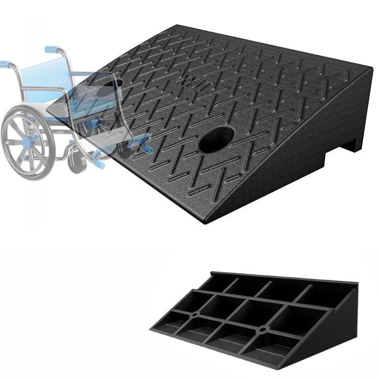 GSKFXJ 10/14 cm High Rubber Threshold Ramp, 50 × 32 × 14 cm