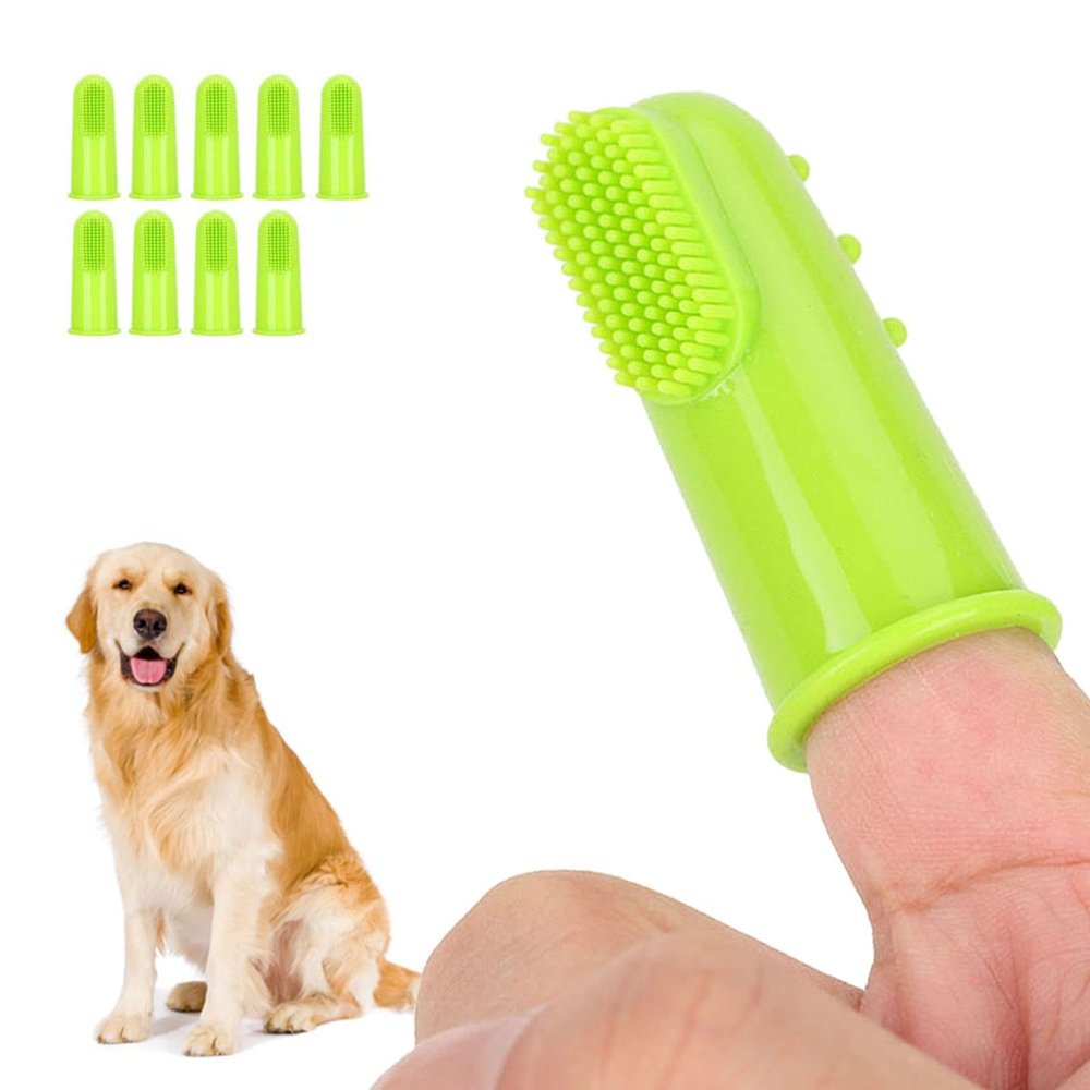 Pet Finger Silicone Toothbrush - Green