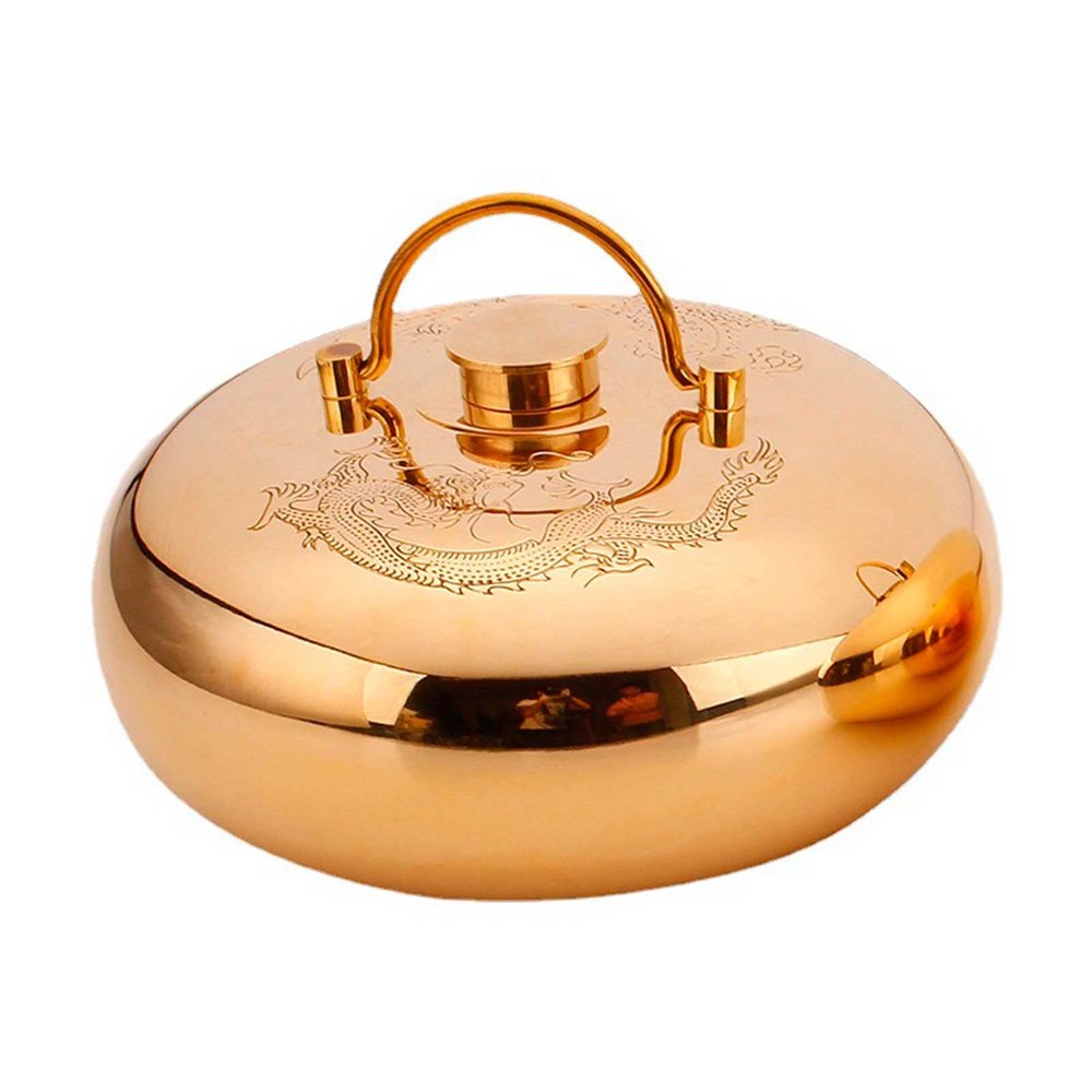 Copper Hot Water Bottle with Soft Cover, Removable Hot/Cold Compress