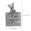 KOMBIUDA Bear-Shaped Keepsake Box with 2 Drawers for Children's Teeth view 2