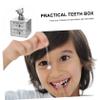 KOMBIUDA Bear-Shaped Keepsake Box with 2 Drawers for Children's Teeth view 3