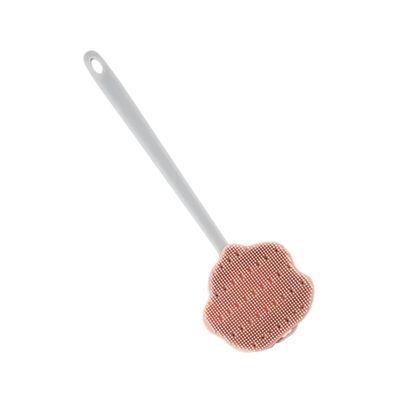 Silicone and PP Long-Handle Shower Brush