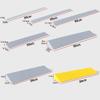 Threshold Ramp for Robot Vacuums and Wheelchairs, Cuttable Rubber Curb Ramp, Yellow, 8.5 cm High view 2