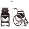 PNAJFUEL Self-Propelled Folding Wheelchair with Commode, Sturdy Carbon Steel Frame view 2