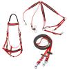 LXLAEOANG Horse Reins Complete Set for Endurance and Trail Riding (Pink-Green) view 2