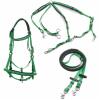 LXLAEOANG Horse Reins Complete Set for Endurance and Trail Riding (Pink-Green) view 3