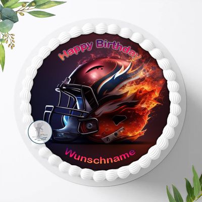 Personalized NFL Football Birthday Cake Topper with or without Name, Edible Image, 20 cm - 1956z