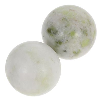 KOMBIUDA Jade Hand Exercise Balls with Storage Box, 2-Pack, Light Green