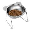 Elevated Stainless Steel Cat Food and Water Bowls view 1